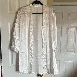 Elegant White Satin Robe